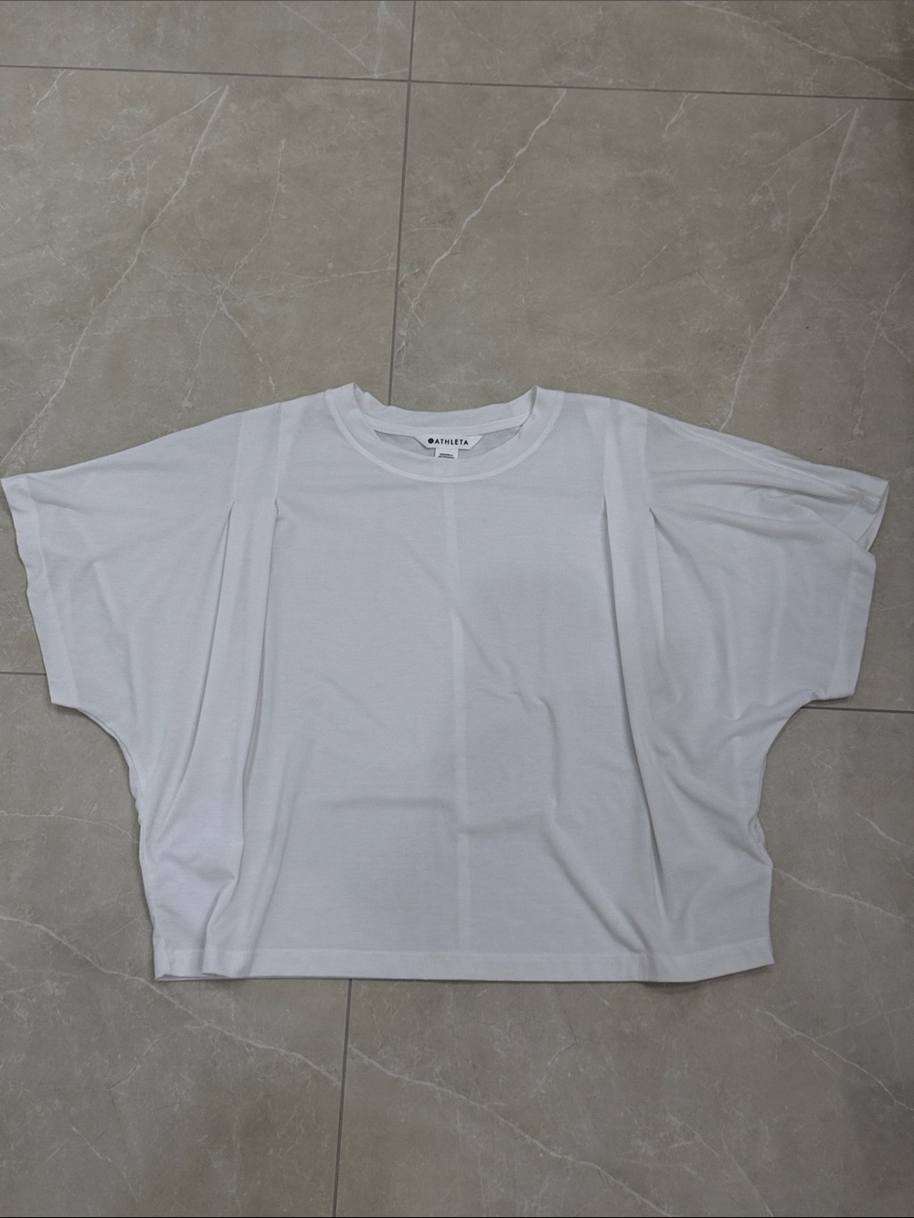 Athleta White Relaxed Boxy Short Sleeve Tee